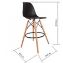Ver imagem 3 de Banqueta Alta com Encosto Eames Dsw Bege/Fendi