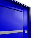 Ver imagem 4 de Porta Pivotante Alumínio Lambril Miraggio c/Pux.Dir. Elite Azul 240x130 Brimak