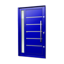 Ver imagem 1 de Porta Pivotante Alumínio Lambril Miraggio c/Pux.Dir. Elite Azul 240x130 Brimak