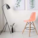 Ver imagem 1 de Banqueta Alta com Encosto Eames Dsw Rosa/Madeirado