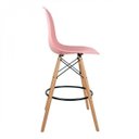 Ver imagem 4 de Banqueta Alta com Encosto Eames Dsw Rosa/Madeirado
