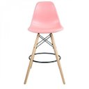 Ver imagem 5 de Banqueta Alta com Encosto Eames Dsw Rosa/Madeirado