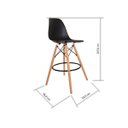 Ver imagem 3 de Banqueta Alta com Encosto Eames Dsw Rosa/Madeirado