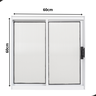 Janela 2 Folhas de Correr em Alumínio Branco A60 L60 com Policarbonato Ideal para Pequenos Espaços - 6