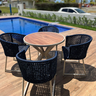 Mesa de Madeira + 4 Poltronas em Corda Náutica - 1