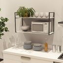 Ver imagem 1 de Prateleira Industrial Parede ou Suspensa Aço e Madeira 50x40x90cm - Laca branca