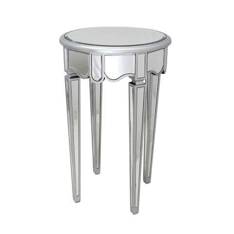 Mesa Auxiliar Espelhada 83x50cm para Sala de Estar e Living
