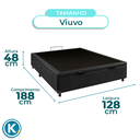 Ver imagem 4 de Cama Box Bau Viuvo Blindado Nature Preto 128x188