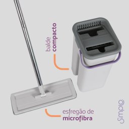 Mop slim com balde e esfregão - Simplo - 6