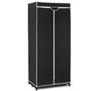 Ver imagem 7 de Armário Portátil Dobrável Guarda Roupa Arara Cabideiro Multifuncional Organizador Camping Preto