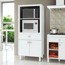 Ver imagem 1 de Armário Multiuso para Forno e Microondas 2 Portas 1 Gav Multimóveis CR20005 Branco