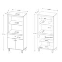 Ver imagem 3 de Armário Multiuso para Forno e Microondas 2 Portas 1 Gav Multimóveis CR20005 Branco