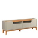 Ver imagem 5 de Rack com 180cm Cantos Arredondados 4 Portas para Tv 75 Flip 1.8 Patrimar Off White/cinamomo