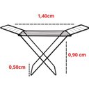 Ver imagem 3 de Varal de Chão Reforçado com Abas Dobrável Suporta 15kg Preto