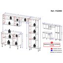 Ver imagem 4 de Cozinha Compacta Multimóveis Pequim Up FG2999 com Armário e Balcão Madeirada/Preta