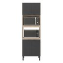 Ver imagem 2 de Armário Paneleiro Firenze Duplo Forno Avena Grafito - Demóbile