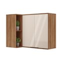 Ver imagem 1 de Armário Aéreo P/ Cozinha Alpha 2505 Canto Reto C/ 2 Portas 94cm Freijo/off White - Carraro