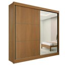Ver imagem 1 de Guarda Roupa Casal com Espelho 2 Portas 6 Gavetas - Titanium-cinamomo - Móveis D'doro
