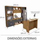 Ver imagem 3 de Cozinha 05 Peças Ripado Nesher Princesa Gourmet 100% Mdf
