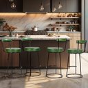 Ver imagem 2 de Kit 4 Banquetas Miami 96cm Couríssimo Verde - Salaone