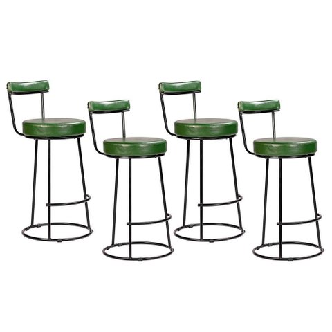 Kit 4 Banquetas Miami 96cm Couríssimo Verde - Salaone
