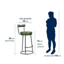 Ver imagem 6 de Kit 4 Banquetas Miami 96cm Couríssimo Verde - Salaone