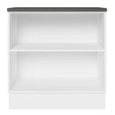 Ver imagem 2 de Balcão 100% Mdf 80 Cm 2 Portas Branco/preto