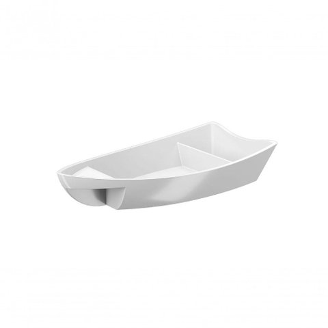 Barco para Sushi 13,9x13,9x6,3cm Branco Coza 27,9 X 13,6 X 5,1 Cm Branco Coza