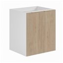 Ver imagem 1 de Balcão Planejado Suspenso 2 Portas 60cm sem Tampo Ipanema CabeCasa MadeiraOriginals Branco/Acácia