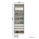 Ver imagem 2 de Armário 2 Portas 3 Gavetas New Predileto Areia Jequitibá - Henn