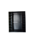 Ver imagem 5 de Estante Armário Colmeia 02 Cabideiros + 14 Nichos Expositor Organizador Guarda Roupas Preto