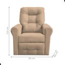 Ver imagem 2 de Poltrona para Descanso Reclinável Lima Suede Bege