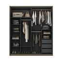 Ver imagem 4 de Guarda Roupa Casal 2 Portas de Correr C/ Espelho 100% Mdf Cor:grafitto