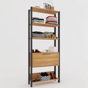 Ver imagem 5 de Closet Amanda 1 Porta 3 Prateleiras 100% Mdf Freijó/Preto Fosco - Pnr Móveis