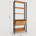 Ver imagem 4 de Closet Amanda 1 Porta 3 Prateleiras 100% Mdf Freijó/Preto Fosco - Pnr Móveis