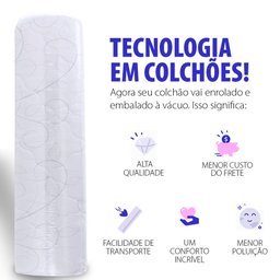 Colchão Casal Bf Colchoes Espuma D33 A Vácuo Ortopédica Certificada 138x188x17cm BF  - 3