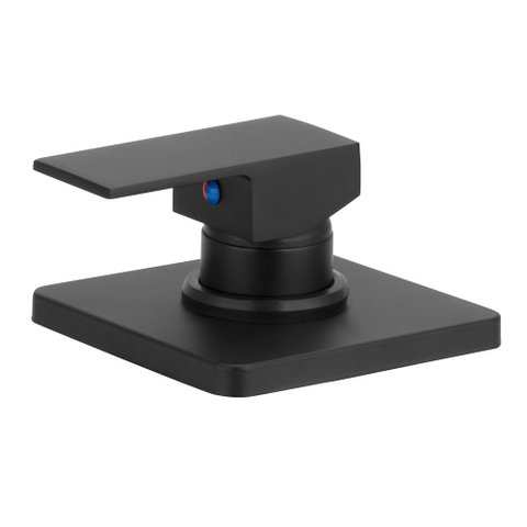 Misturador Monocomando Chuveiro Quadrado Preto 1/2' Completo: Preto