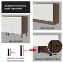 Ver mais imagens de Balcão Madesa Glamy 40 cm 3 Gavetas Rustic/Branco Cor:Rustic/Branco