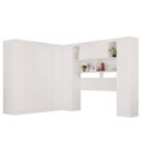Ver imagem 3 de Guarda-Roupa Casal Modulado Positano 9 Portas 2 Gavetas Branco - Pnr Móveis