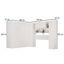 Ver imagem 4 de Guarda-Roupa Casal Modulado Positano 9 Portas 2 Gavetas Branco - Pnr Móveis