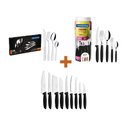 Ver imagem 1 de KIT - 1 Faqueiro Inox 30 Peças + 1 Conjunto Facas 9pç + 1 Faqueiro Inox 24pç - Tramontina