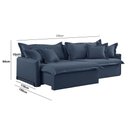 Ver imagem 2 de Sofá Cama Retrátil e Reclinável Leona 230 Cm Braço 15 Cm Meu Sofá Online