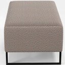 Ver imagem 7 de Puff Decorativo Sala De Estar Cléo 90cm Base De Ferro Preto W01 Bouclê Bege - Lyam Decor