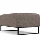Ver imagem 6 de Puff Decorativo Sala De Estar Cléo 90cm Base De Ferro Preto W01 Bouclê Bege - Lyam Decor