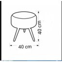 Ver imagem 3 de Kit 01 Namoradeira Opala + 02 Puff Redondo + 02 Almofadas Suede Preto- Modena Decor