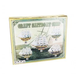 Miniatura Barco Navio Veleiro Madeira Base Branca Janelas Simon Bolivar 48x10x67cm - 2