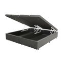 Ver imagem 1 de Base Box Baú Blindado Casal Bipartido AColchoes Sintético Cinza 41x138x188