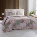 Ver imagem 1 de Colcha Patchwork Casal Dupla Face C/ Porta Travesseiro Lucca 5 Rozac