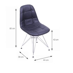 Cadeira Base em Metal Botonê Dkr Or Design - 4