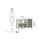 Ver imagem 2 de Balcão de Pia sem Tampo para Cozinha 120cm 2 Portas e 4 Gavetas Lis Luciane Móveis